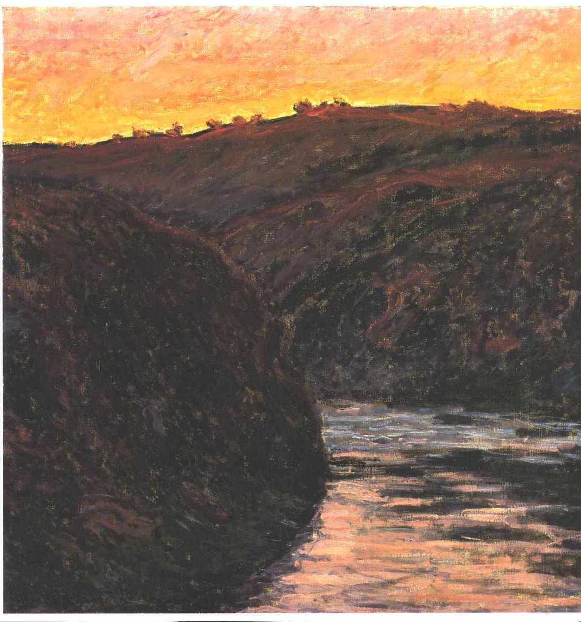Dolina Creuse o zachodzie słońca autorstwa Claude Monet