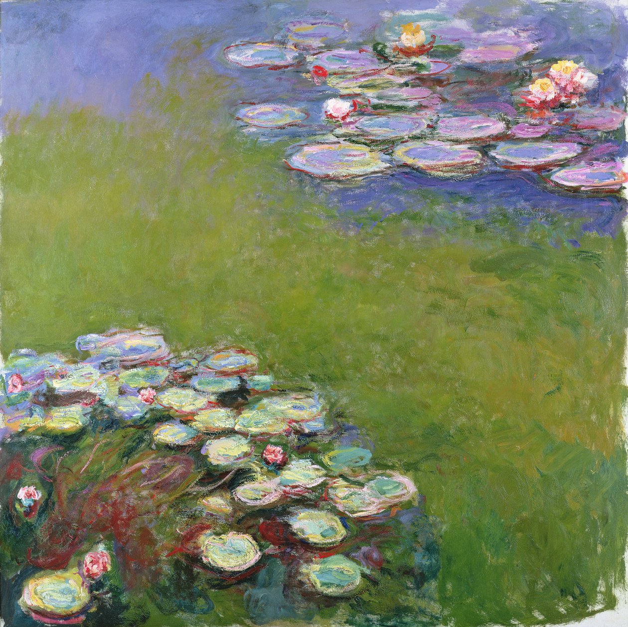 Lilie wodne, 1914-17 (zobacz szczegóły 414409) autorstwa Claude Monet