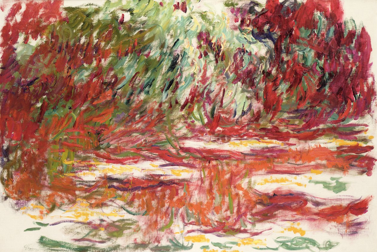 Staw z liliami wodnymi, 1918-19 autorstwa Claude Monet