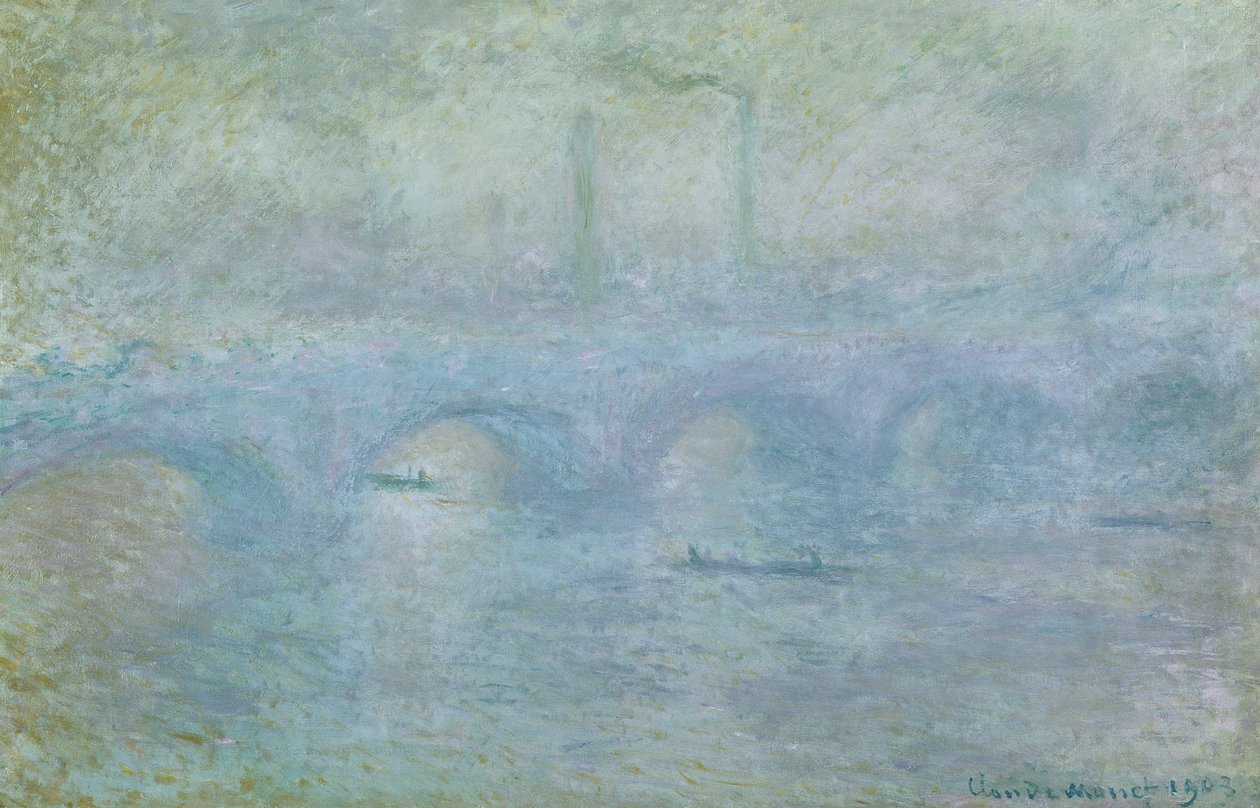 Most Waterloo: Efekt mgły, 1903 r. autorstwa Claude Monet