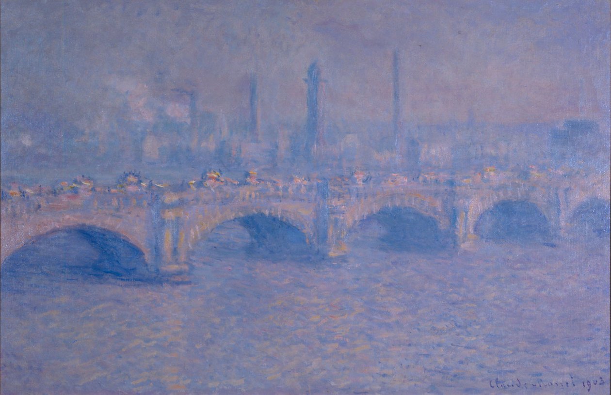 Most Waterloo, efekt słońca autorstwa Claude Monet