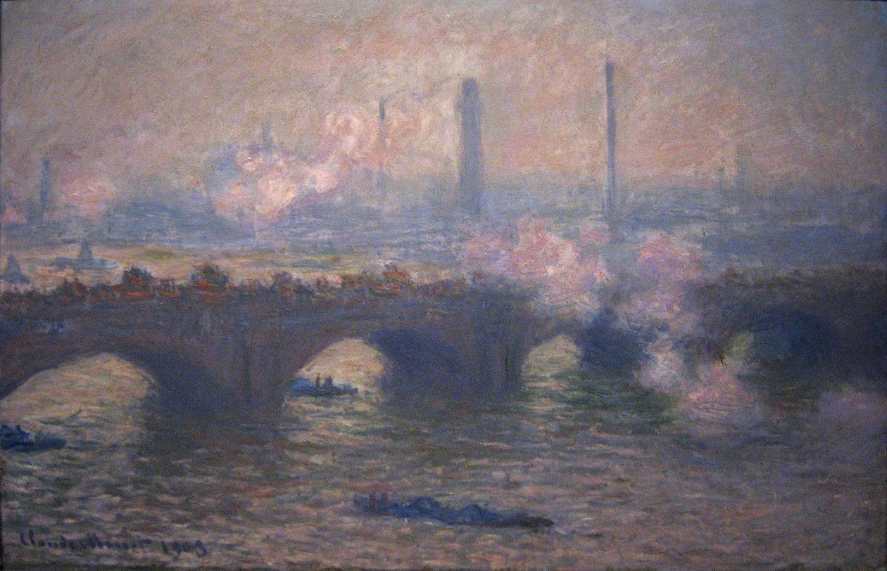 Most Waterloo, Szary Dzień autorstwa Claude Monet