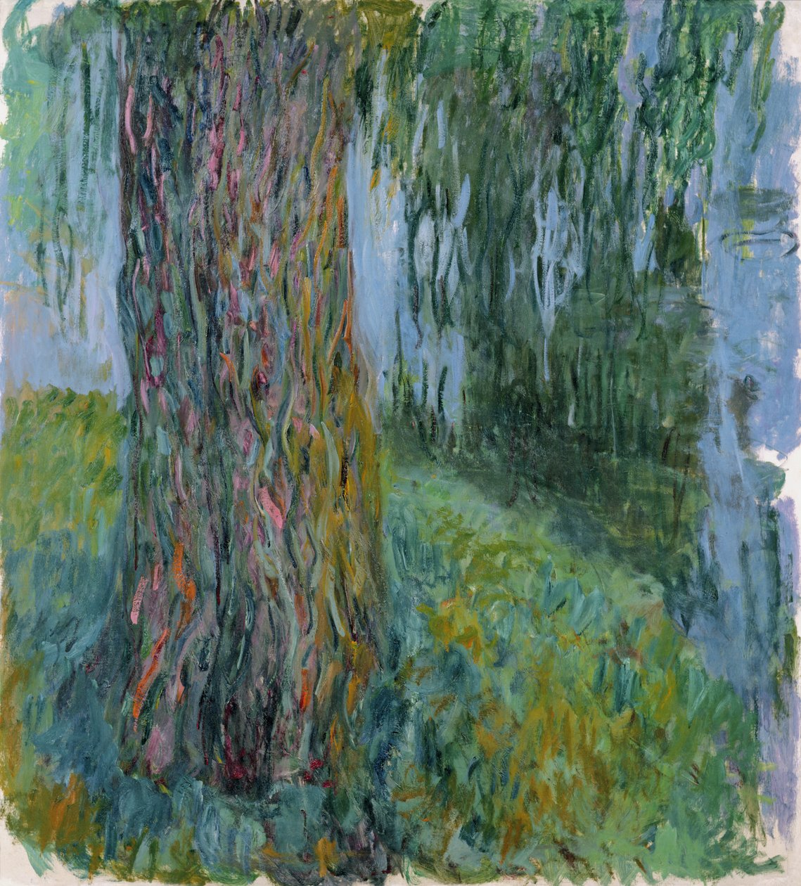 Wierzba płacząca i staw z liliami wodnymi, 1916-19 (patrz detal 414404) autorstwa Claude Monet