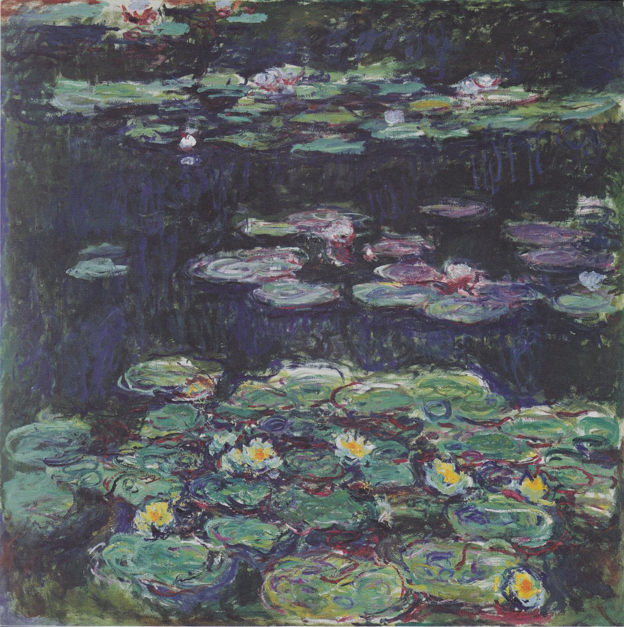 Lilie wodne białe i żółte autorstwa Claude Monet