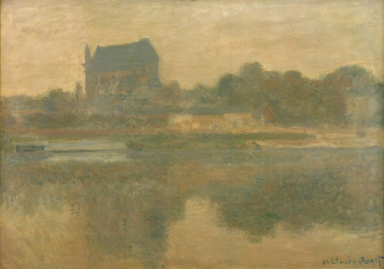 Kościół Vernon, mgła autorstwa Claude Monet