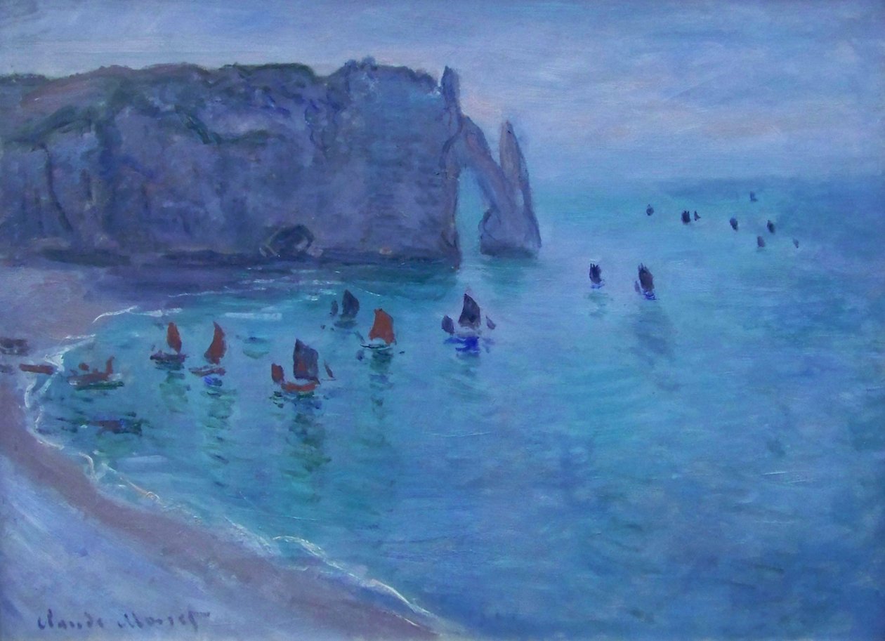 Étretat, Porte dAval autorstwa Claude Monet