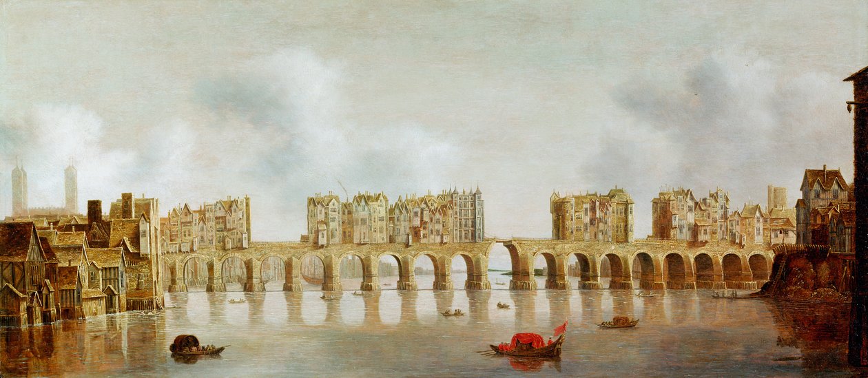 Widok na Most Londyński, ok. 1632 autorstwa Claude de Jongh
