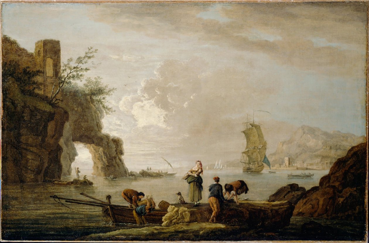 Widok na wybrzeże autorstwa Claude Joseph Vernet