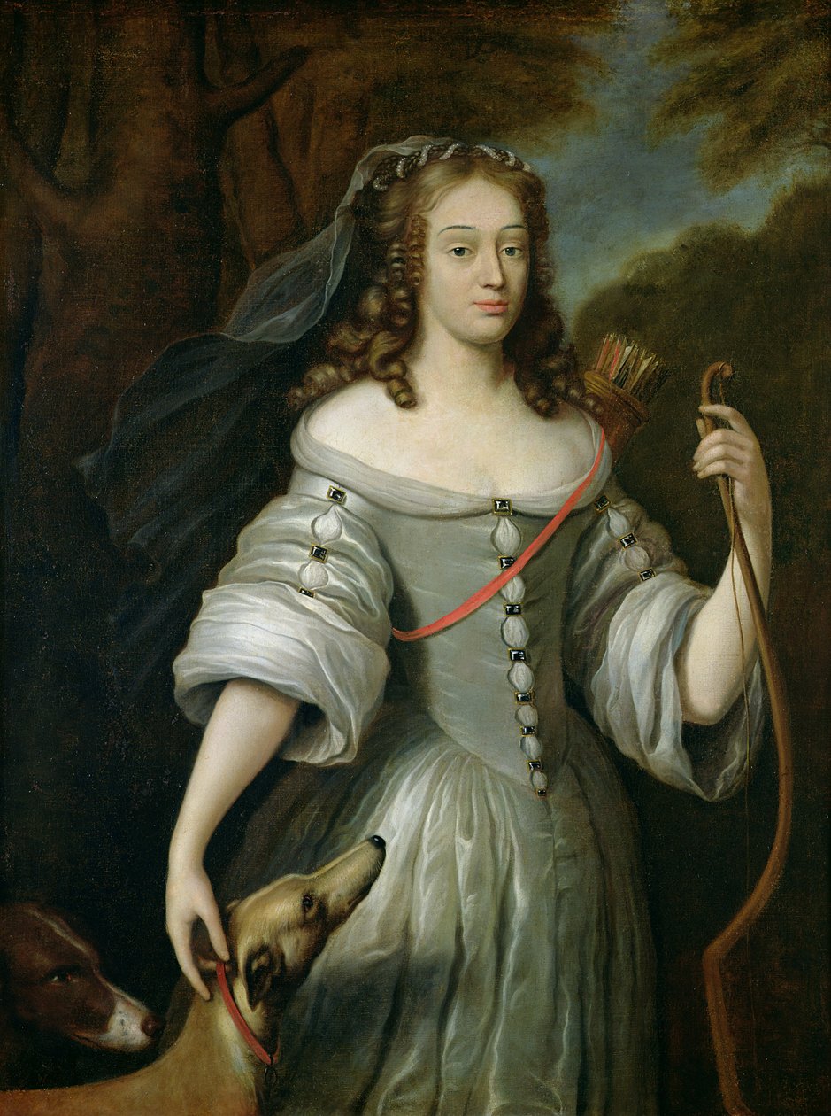 Portret Franciszki Ludwiki de la Baume le Blanc (1644-1710) księżnej Vaujour, znanej również jako Mademoiselle de la Valliere (olej na płótnie) autorstwa Claude (attr. to) Lefebvre