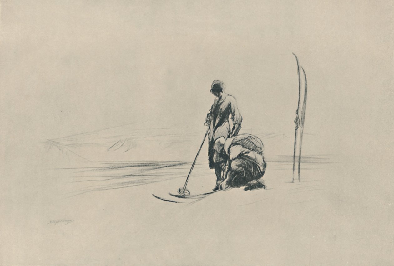 Biegacze narciarscy, 1919 autorstwa Claude Allin Shepperson