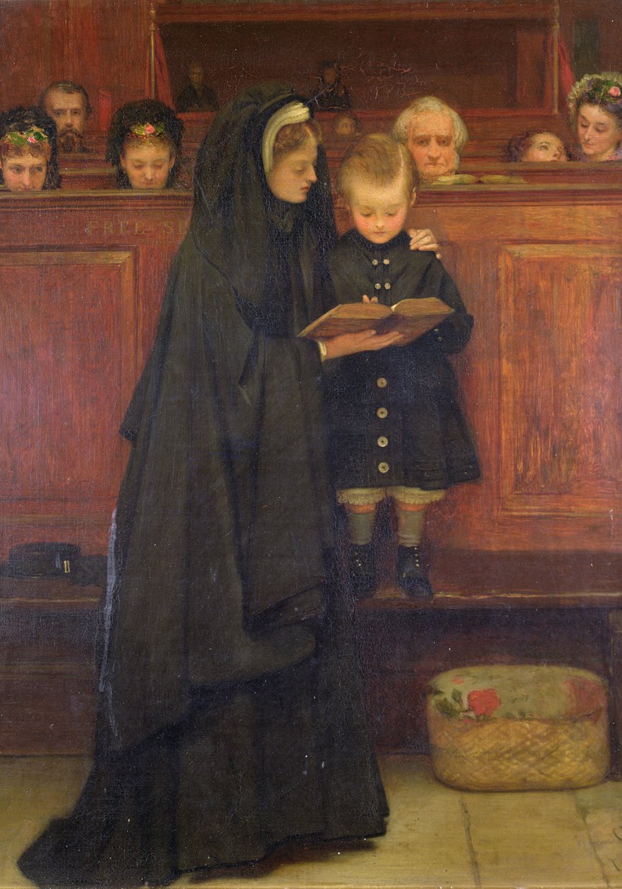 W kościele, 1869 autorstwa Claude Andrew Calthrop