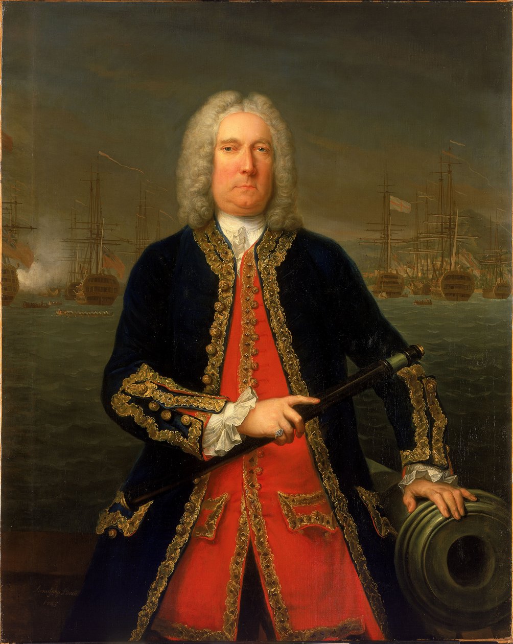 Admirał Thomas Mathews (1676-1751) autorstwa Claude Arnulphy