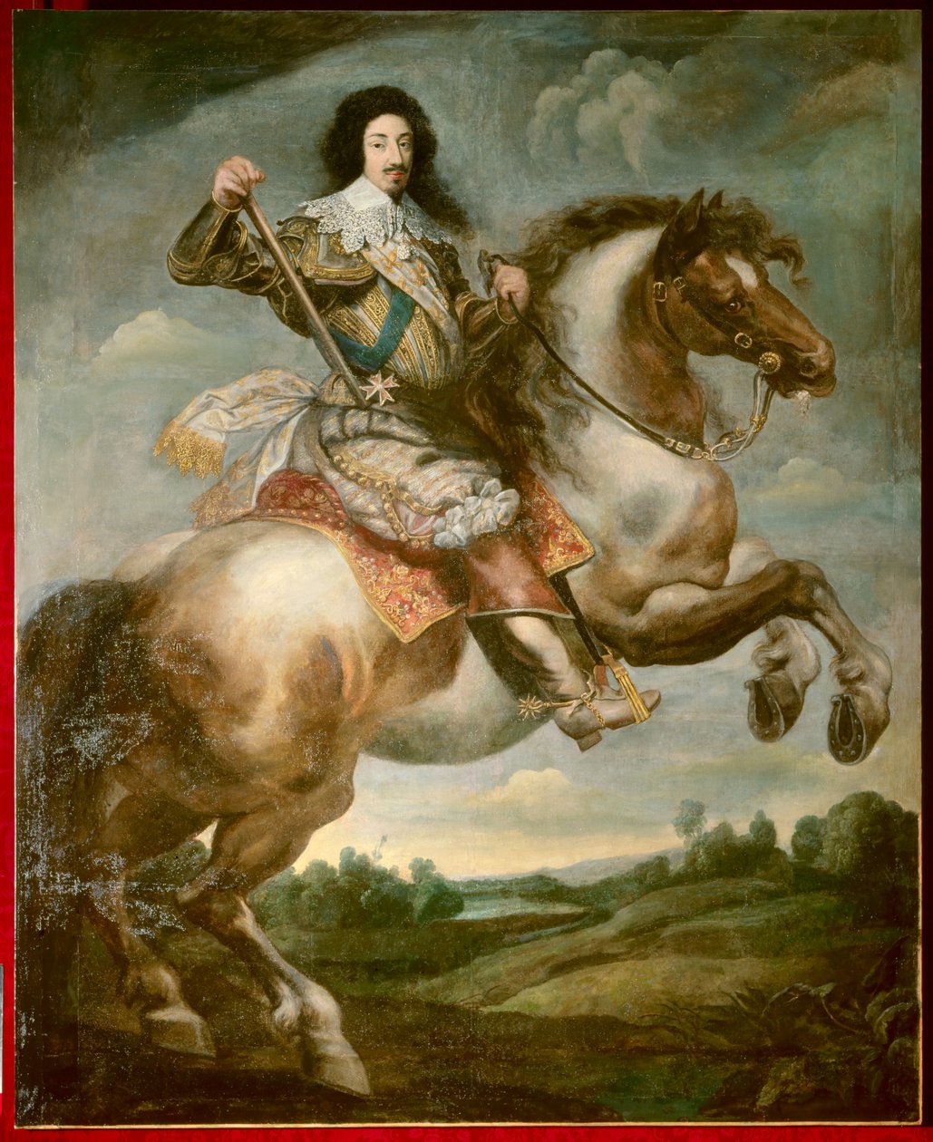 Portret jeździecki Ludwika XIII (1601-1643) Obraz Claude Deruet (1588-1662) XVII w. Nd. 3,13 x 2,40 m² autorstwa Claude Deruet