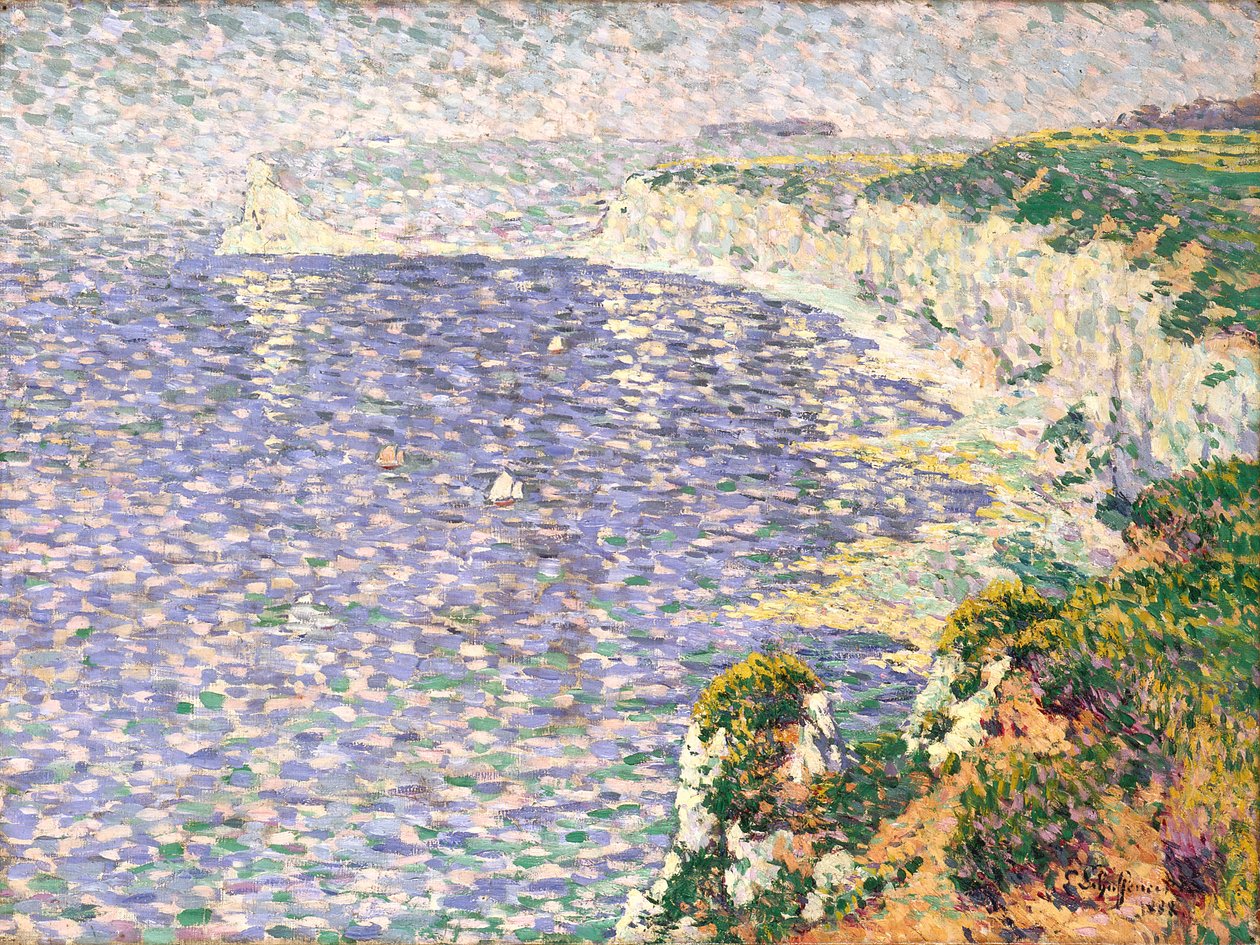 Widok klifów w Etretat (olej na płótnie) autorstwa Claude Emile Schuffenecker