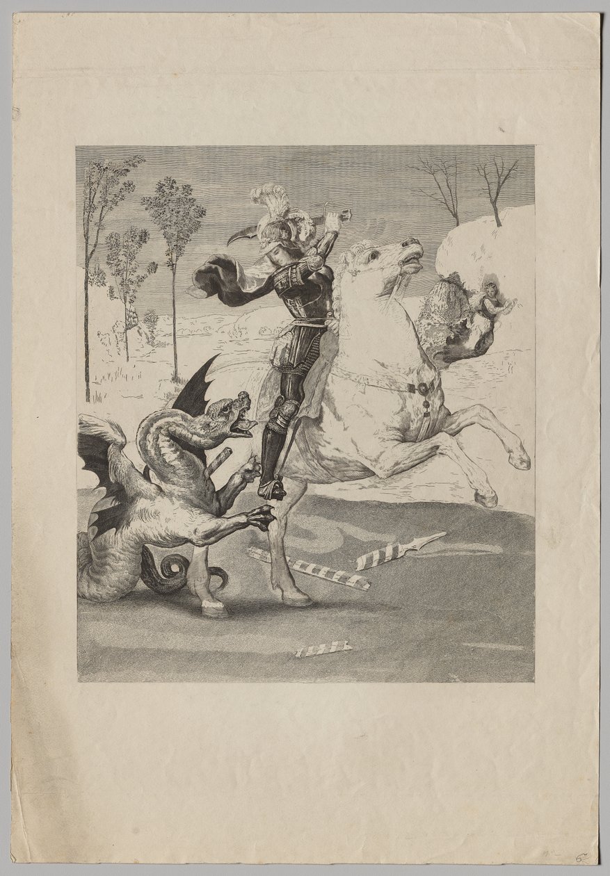 Św. Jerzy i smok (3) autorstwa Claude Ferdinand Gaillard