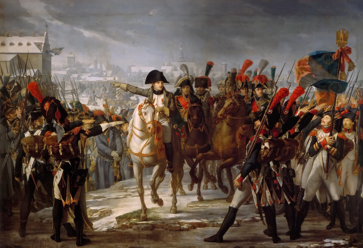 Przemówienie Napoleona do 2. Korpusu Wielkiej Armii przed atakiem na Augsburg 12 października 1 autorstwa Claude Gautherot