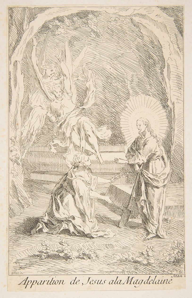 Chrystus ukazujący się Marii Magdalenie n.d. Twórcy: Claude Gillot, Jacques Gabriel Huquier. autorstwa Claude Gillot, Jacques Gabriel Huquier