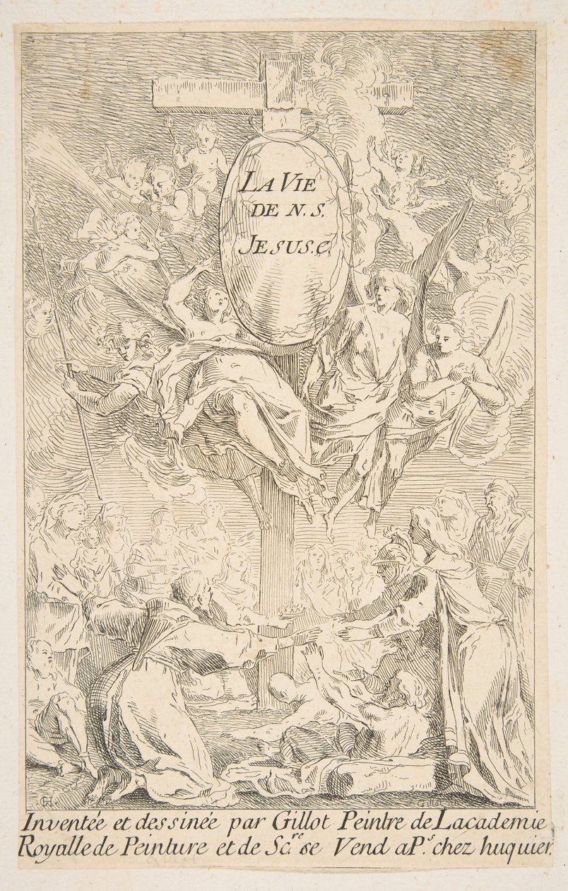 Frontyspis do serii Życie Chrystusa.n.d. Twórcy: Claude Gillot, Jacques Gabriel Huquier. autorstwa Claude Gillot, Jacques Gabriel Huquier
