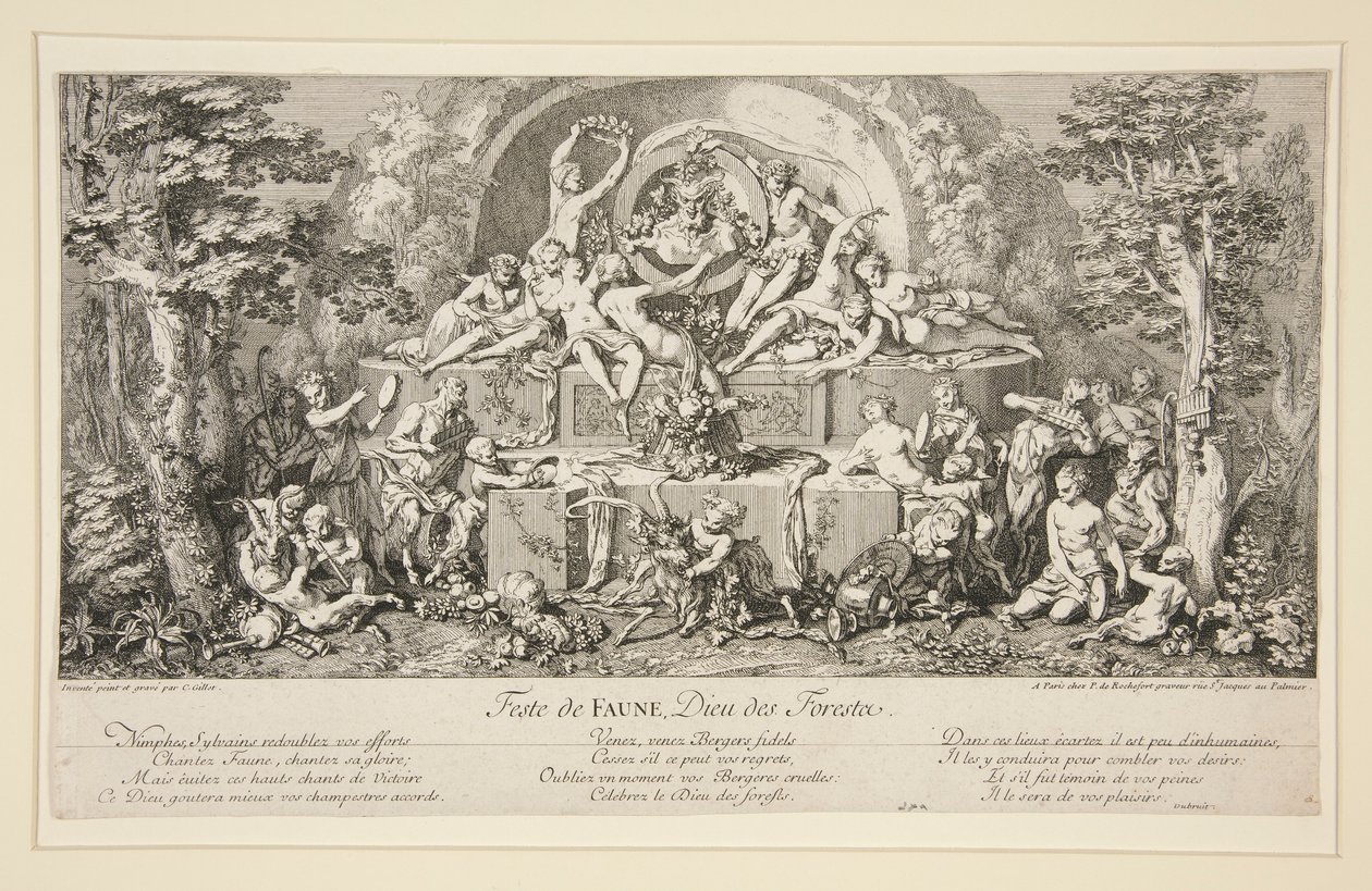 Święto FAUN, Boga Lasów autorstwa Claude Gillot
