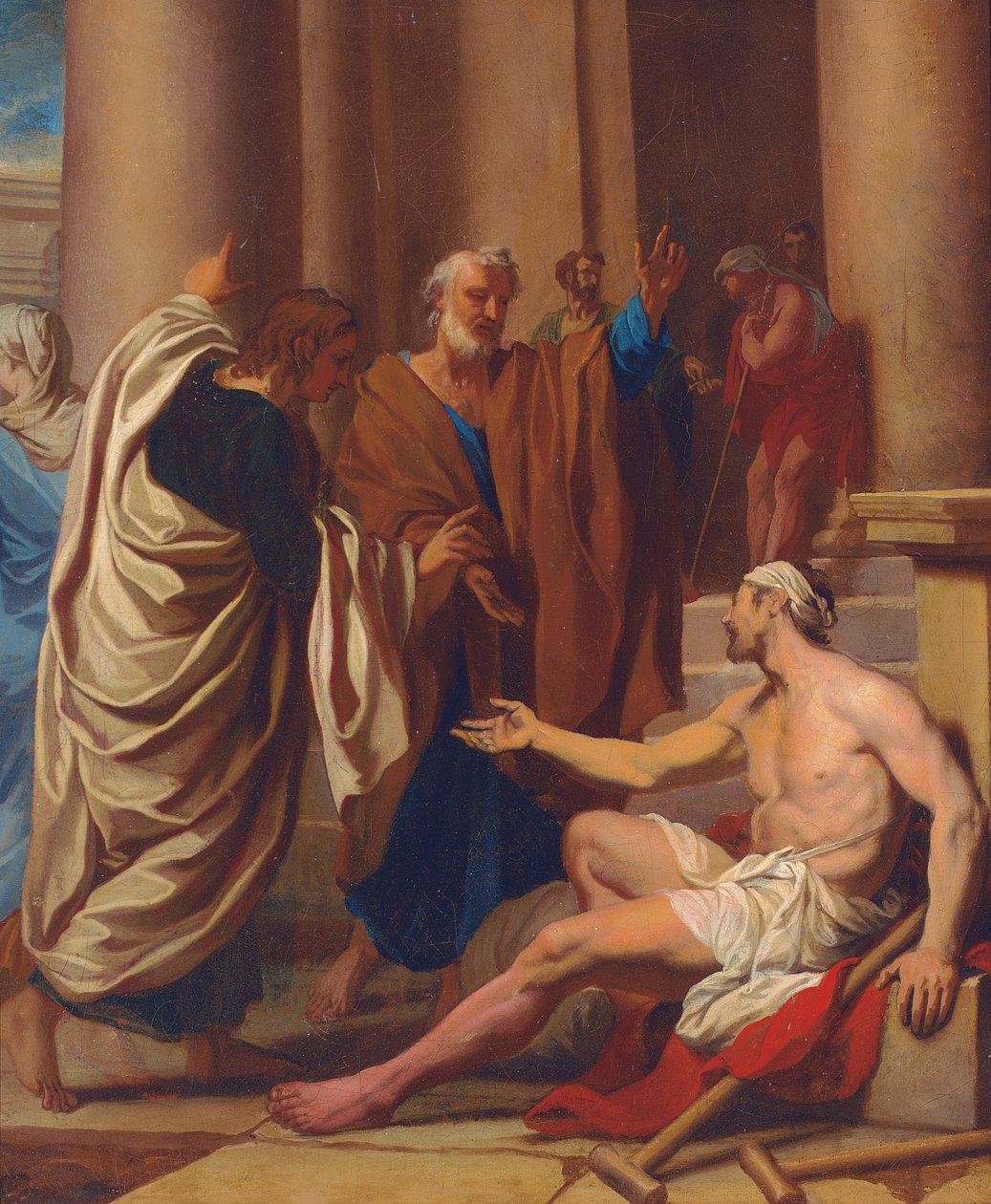 Święty Piotr uzdrawiający chromych autorstwa Claude Guy Halle