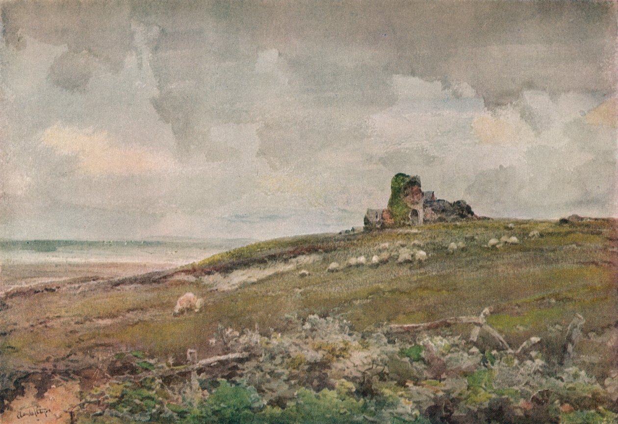 Stara ruina w Suffolk, ok. 1915 r. autorstwa Claude Hayes