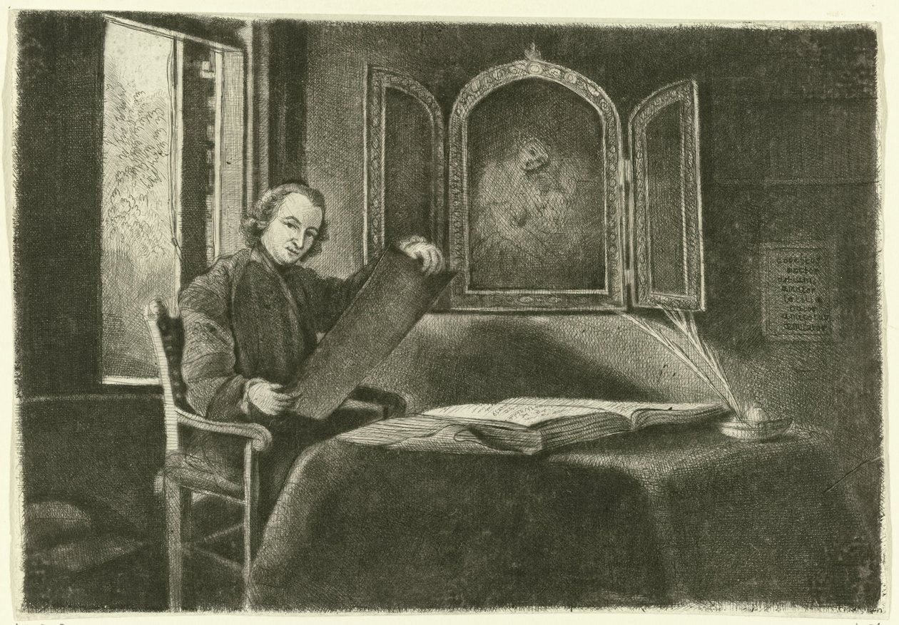 Portret Ponce-François Copette jako Abraham Francen autorstwa Claude Henri Watelet