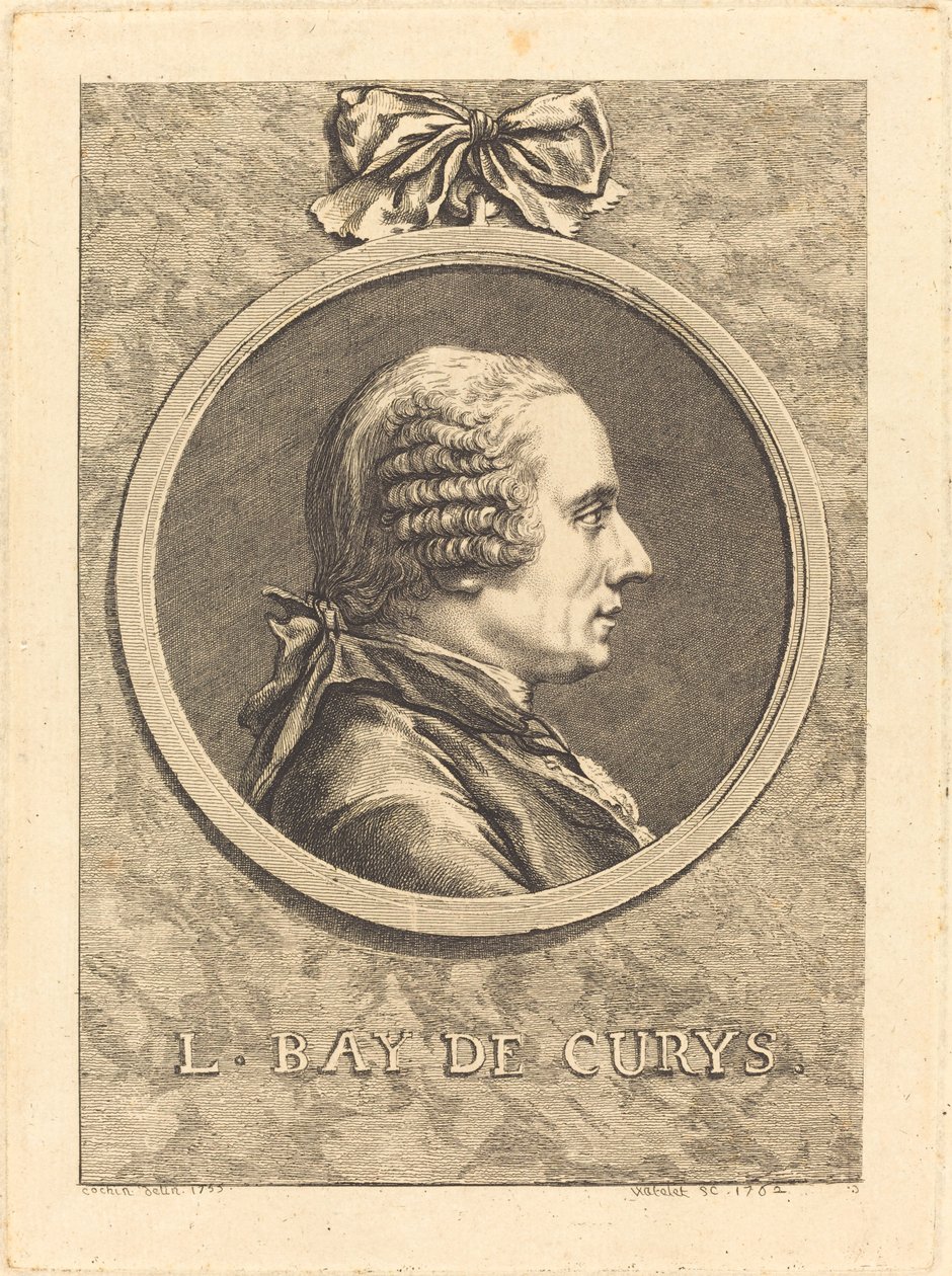 L. Bay de Curys autorstwa Claude Henri Watelet after Charles Nicolas Cochin II