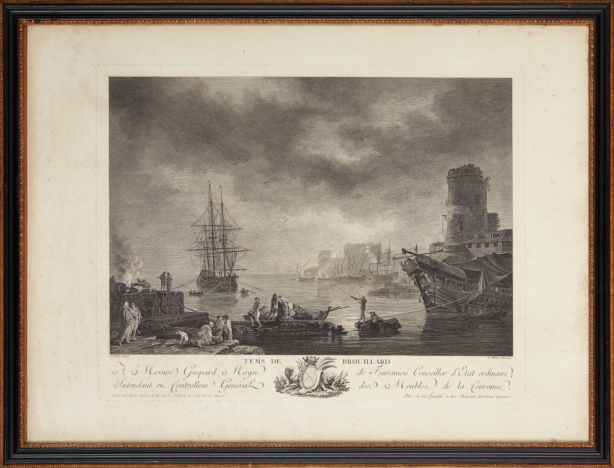 Francuskie ryciny na stali autorstwa Claude Joseph (after) Vernet