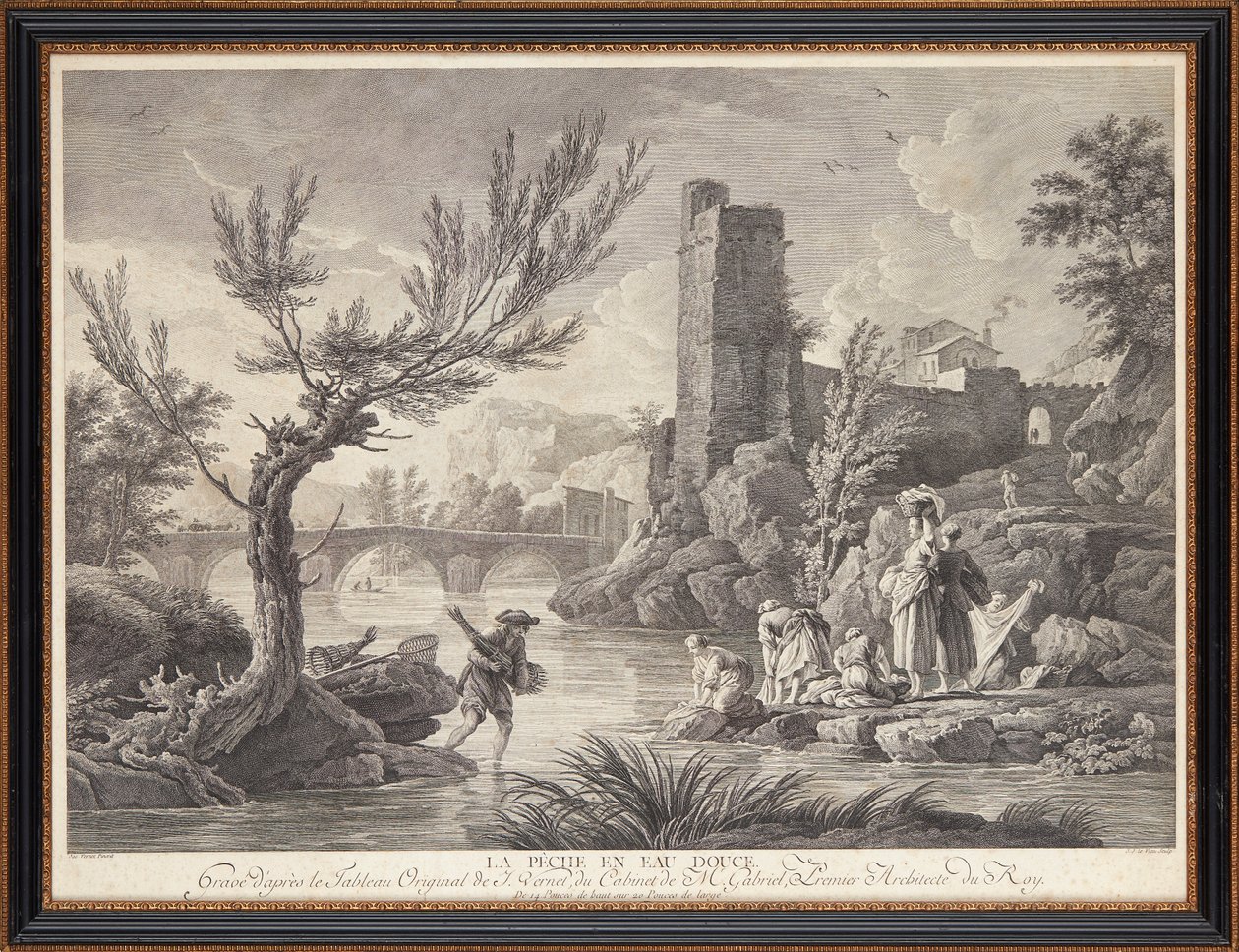 Francuskie ryciny na stali autorstwa Claude Joseph (after) Vernet