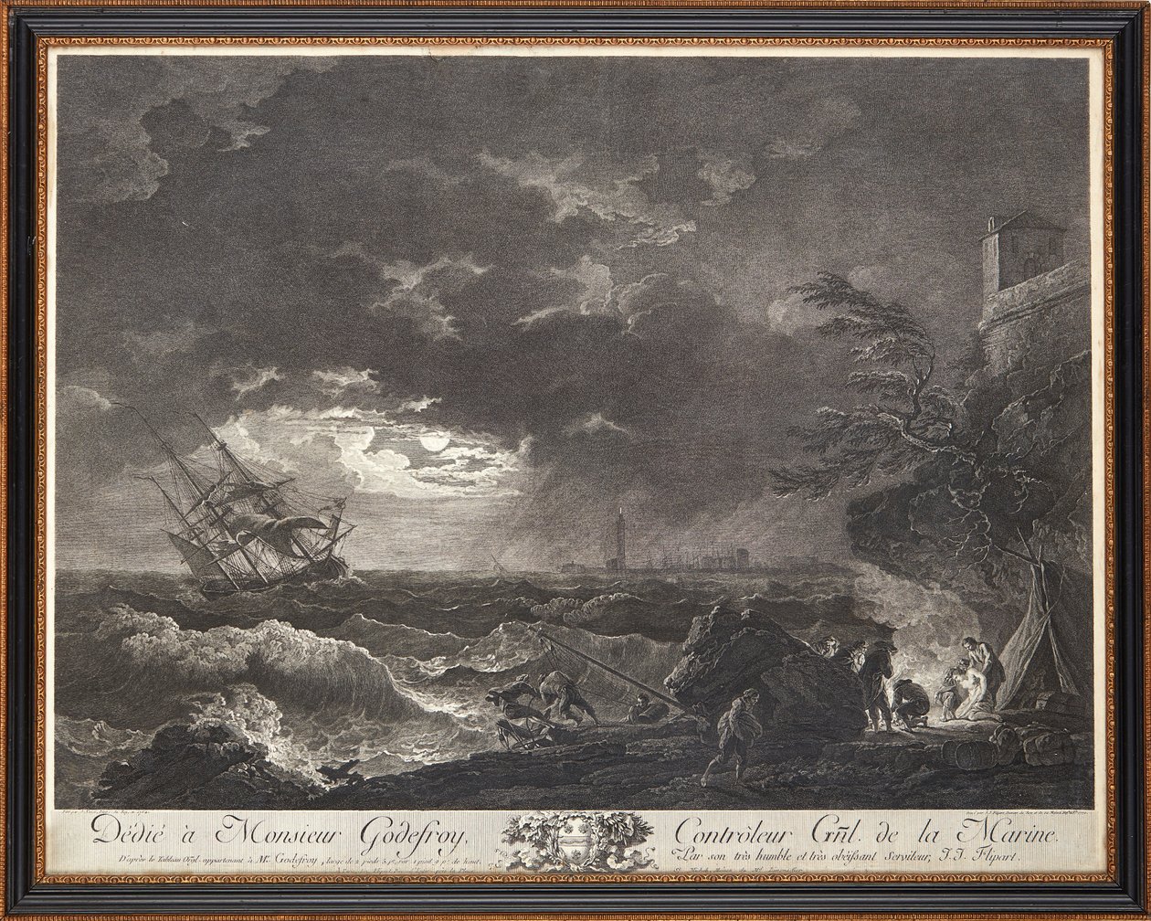 Francuskie ryciny na stali autorstwa Claude Joseph (after) Vernet