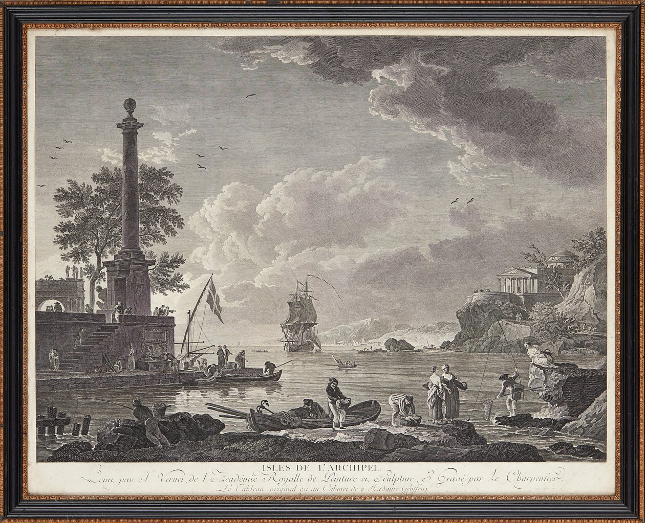 Francuskie ryciny na stali autorstwa Claude Joseph (after) Vernet