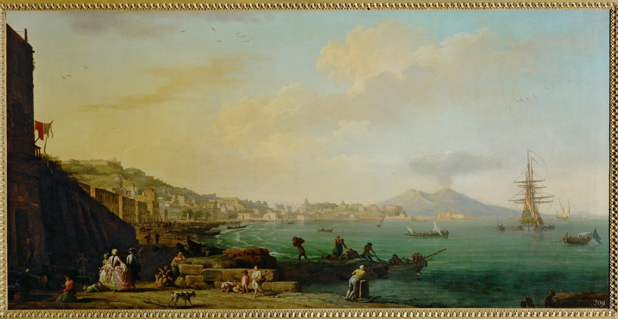 Widok na Neapol i Wezuwiusz ... autorstwa Claude Joseph Vernet