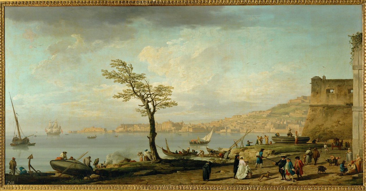 Widok na Zatokę Neapolitańską ... autorstwa Claude Joseph Vernet