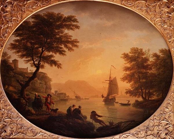 Dzień - Włoskie skaliste zatoczki z rybakami autorstwa Claude Joseph Vernet