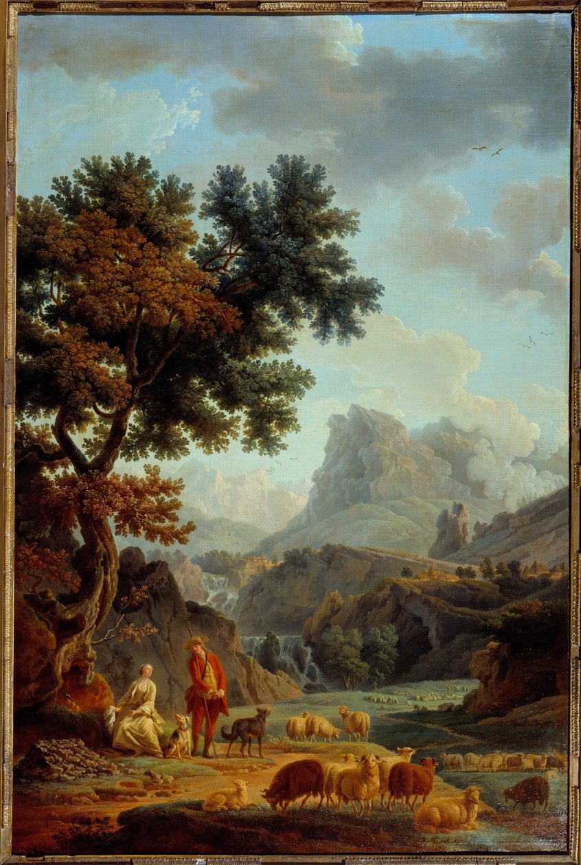 La bergere des Alpes Obraz Josepha Vernet autorstwa Claude Joseph Vernet