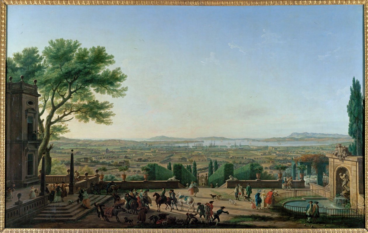 Miasto i port w Tulonie ... autorstwa Claude Joseph Vernet