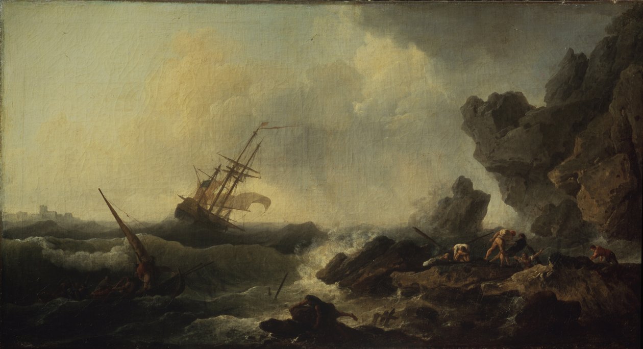 Burza na morzu autorstwa Claude Joseph Vernet
