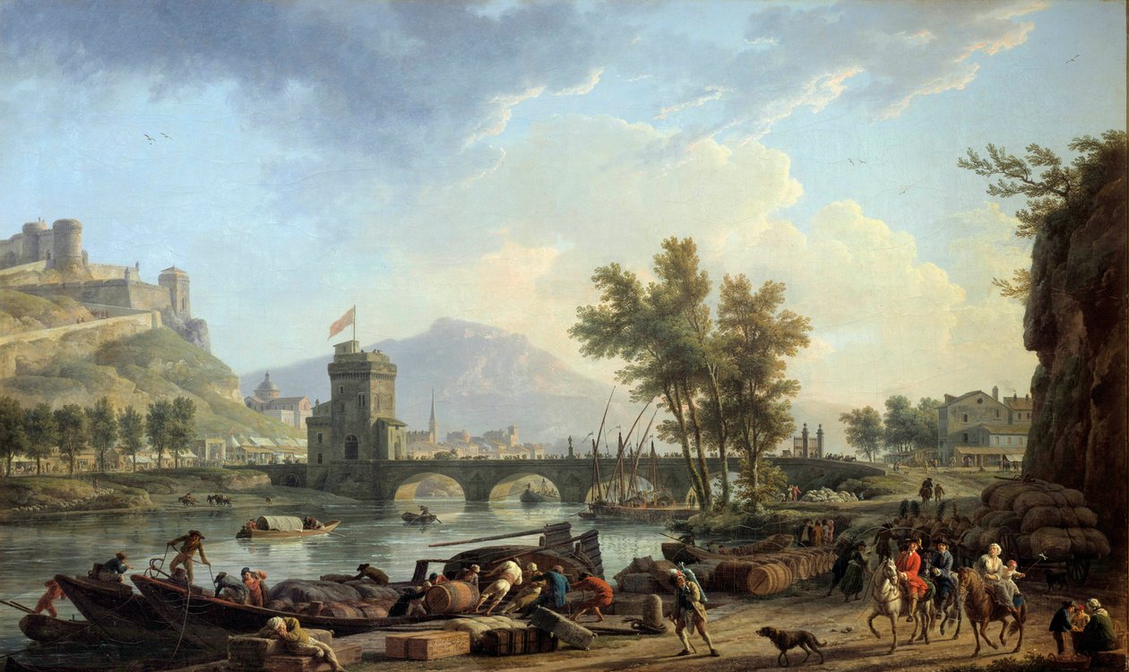 Podejścia wiertła w 1774 r. Obraz Josepha Verneta (1714-1789) 1774 wym. 0,97x1,62 m Montpellier, Musee Fabre autorstwa Claude Joseph Vernet