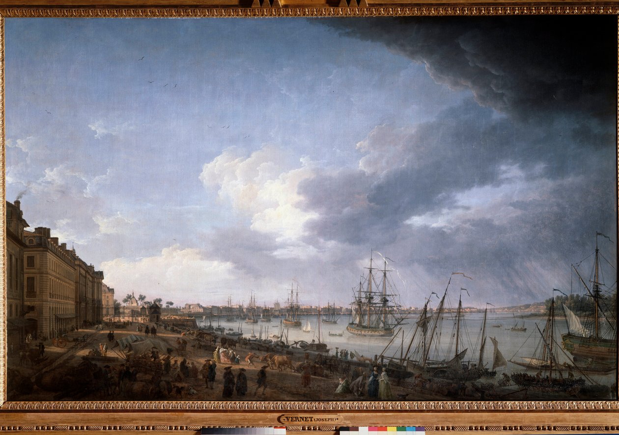 Port w Bordeaux Obraz Josepha Verneta (1714-1789) XVIII-wieczny Paryż, Musee de la Marine autorstwa Claude Joseph Vernet