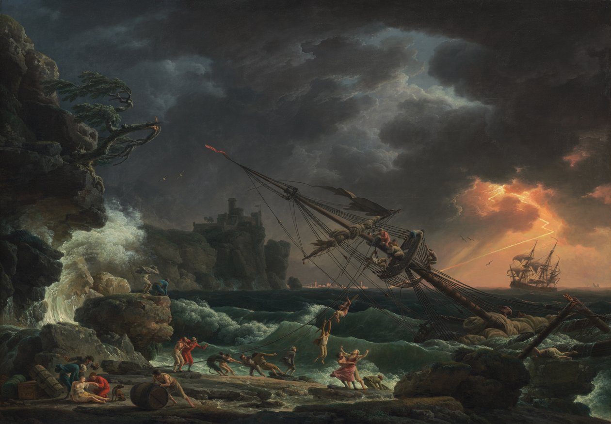 Wrak statku autorstwa Claude Joseph Vernet