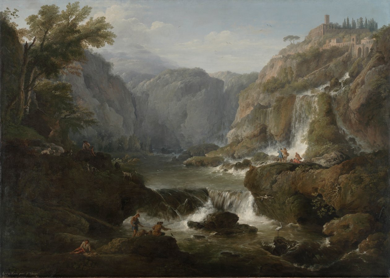 Wodospady w Tivoli autorstwa Claude Joseph Vernet