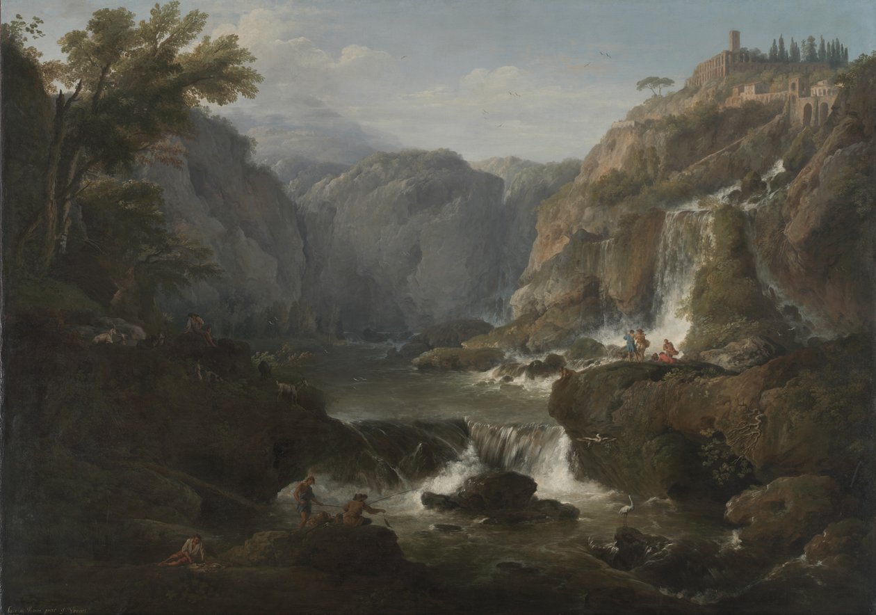 Wodospady w Tivoli, 1737 autorstwa Claude Joseph Vernet