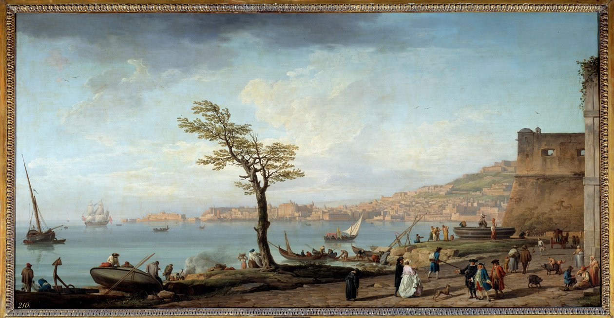 Widok na Zatokę Neapolitańską. Obraz Josepha Verneta (1714-1789) autorstwa Claude Joseph Vernet