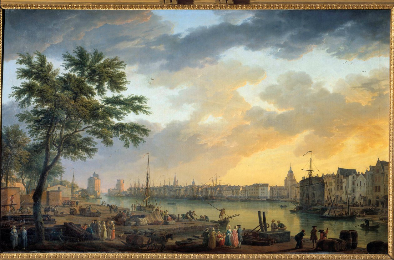 Widok na port La Rochelle Malarstwo Josepha Verneta (1714-1789) 1762 Paryż, Musee de la Marine autorstwa Claude Joseph Vernet