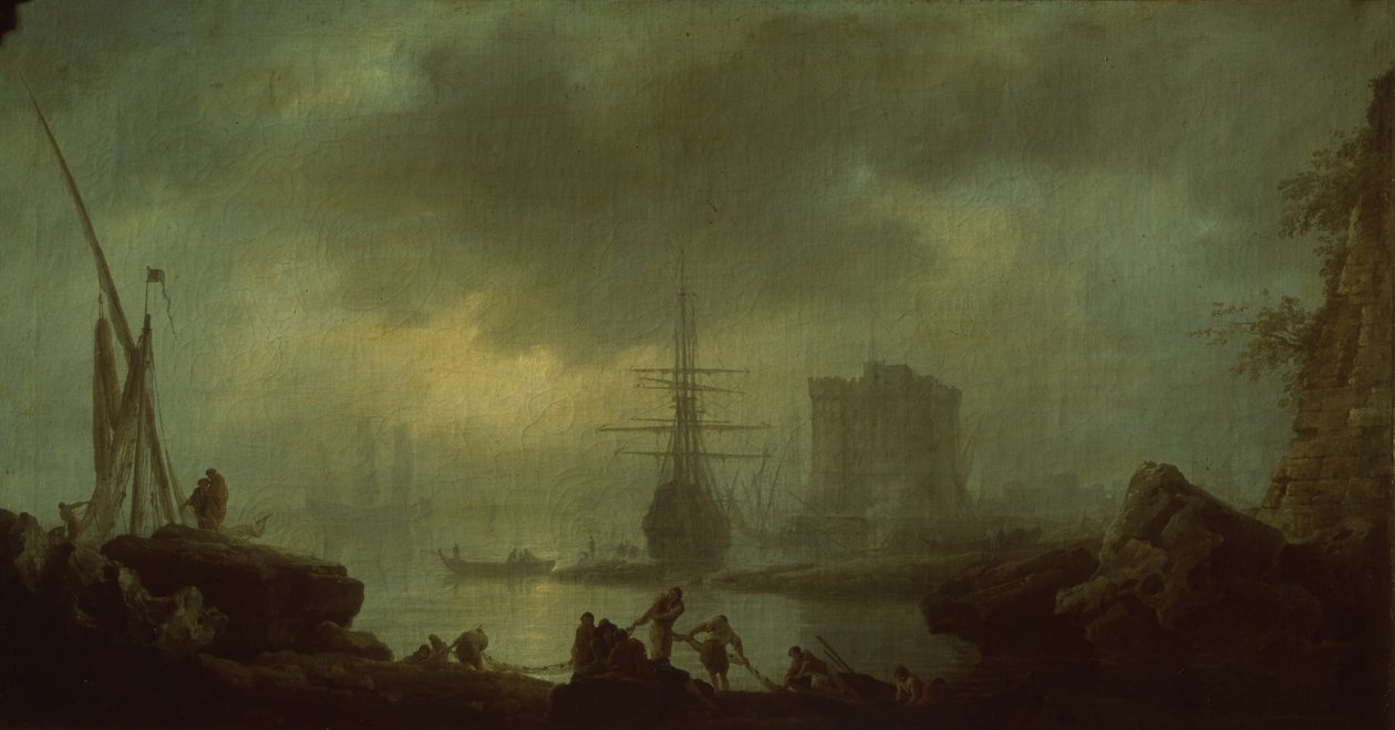 Widok na morze. Mgła autorstwa Claude Joseph Vernet