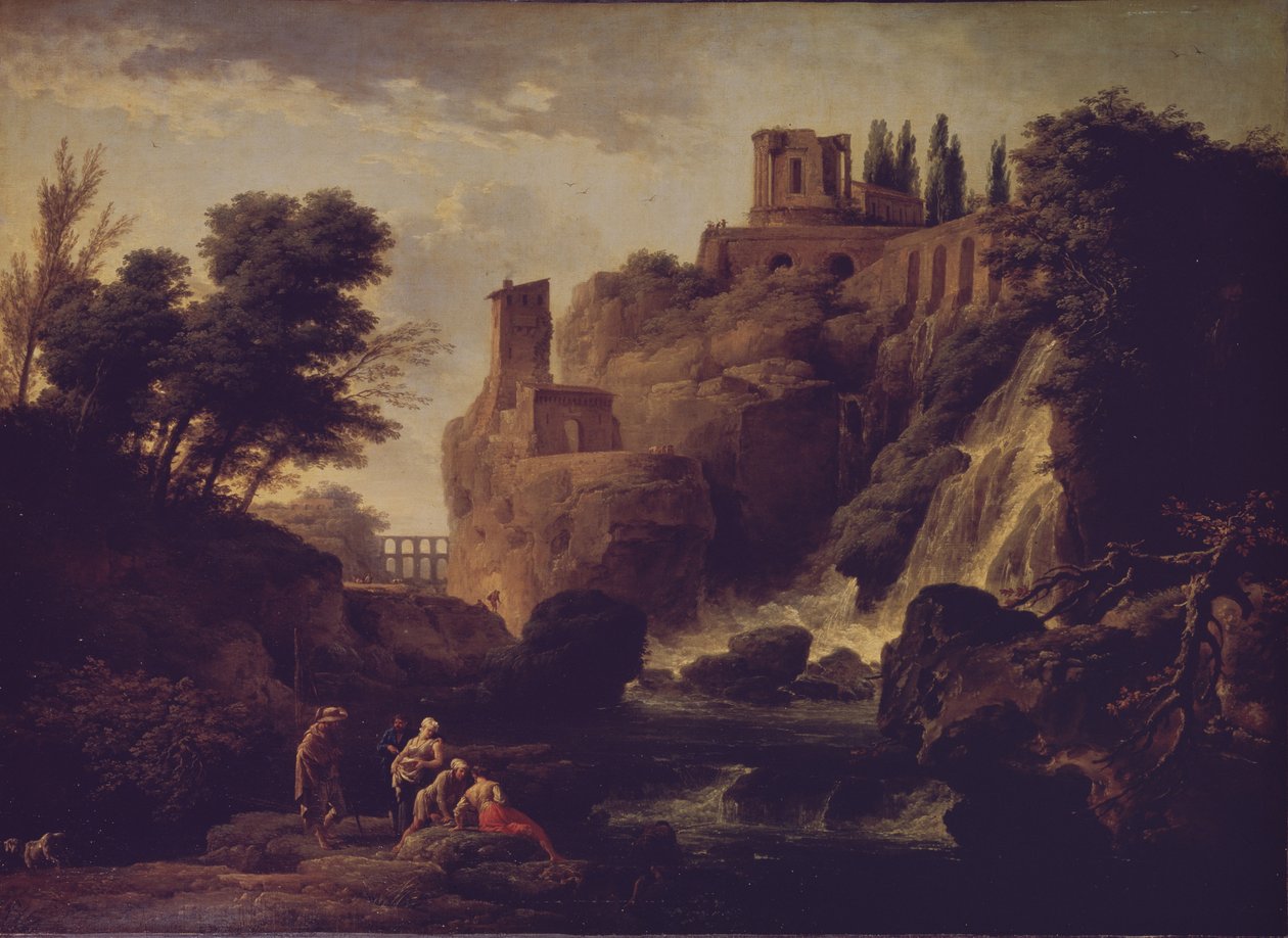 Wodospad w Tivoli, 1747 autorstwa Claude Joseph Vernet