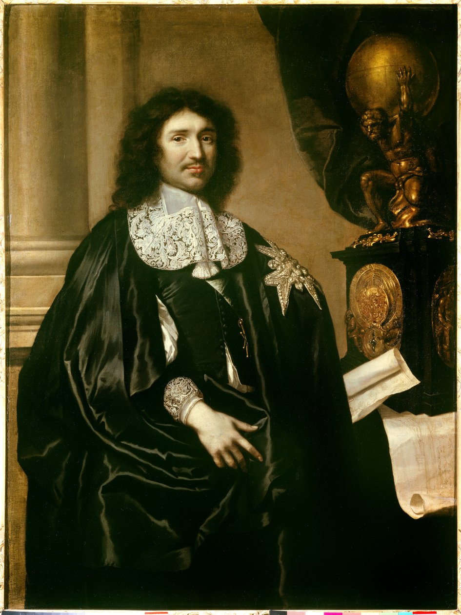 Portret Jeana Baptiste (Jean-Baptiste) Colbert (1619-1683) Ministra Ludwika XIV Obraz Claude