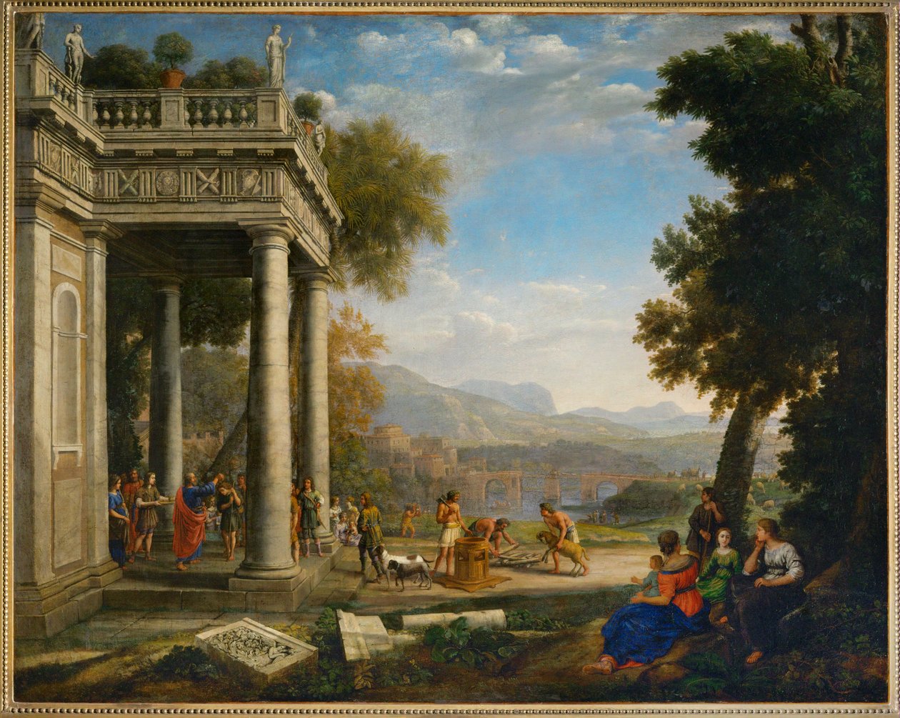 David sacre roi par Samuel - Dawid koronowany przez Samuela ... autorstwa Claude Lorrain (1600 82)