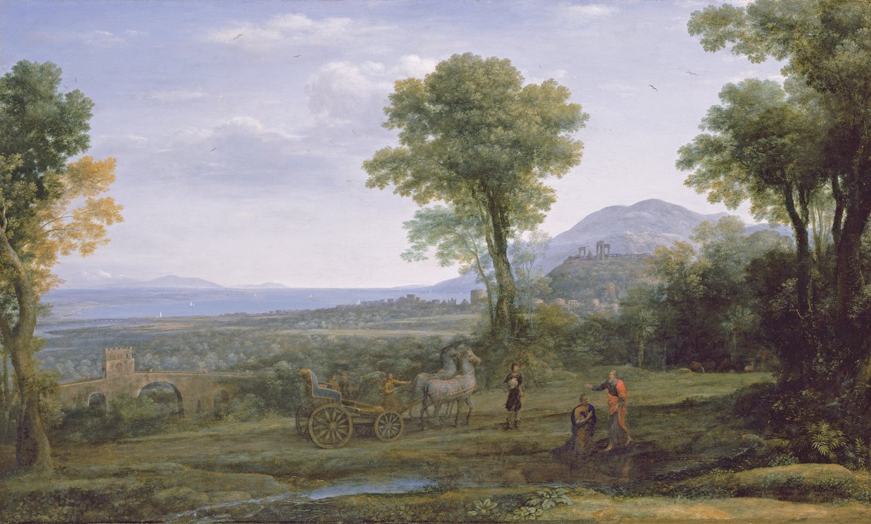 Krajobraz ze świętym Filipem chrzczącym eunucha autorstwa Claude Lorrain (1600 82)