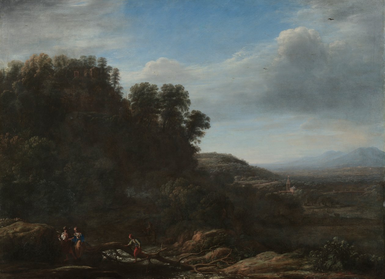 Pejzaż włoski, ok. 1630 (olej na płótnie) autorstwa Claude Lorrain (1600 82)